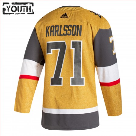 Gold Vegas Golden Knights Dresy William Karlsson 71 2020-21 Třetí Authentic - Dětské